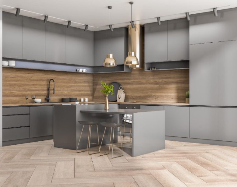 Toutes les inspirations déco à connaître pour une Cuisine moderne gris et bois